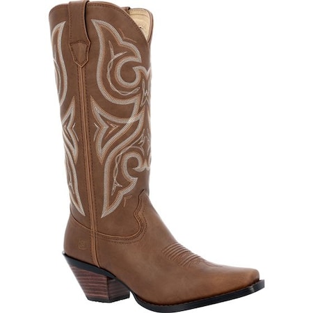 Durango Women's Western Boot, 11 M, Leather, 13 in H, Milk Chocolate DRD0451